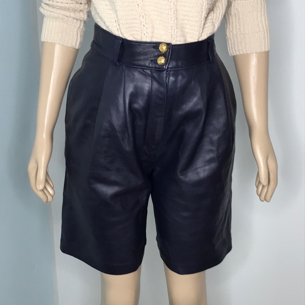 The olde Hide House Anton short sz 8 leather blue